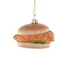The Bridge Collection Glass Fried Chicken Sandwich with Pickle Ornament