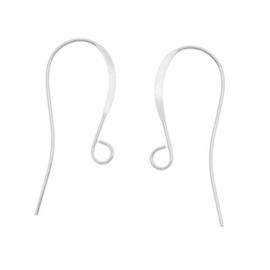 Adabele BF244-1 - 50 ganchos hipoalergénicos resistentes al deslustre, de latón chapado en plata, para hacer joyas (alambre de 0,8 mm/calibre 20)