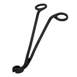 Tijeras con clip para el corazón de la vela 1Pcs Fashion Plating Clip para el corazón con vela de acero inoxidable Wick Trimmer Scissors Tool 17.5cm (Negro)