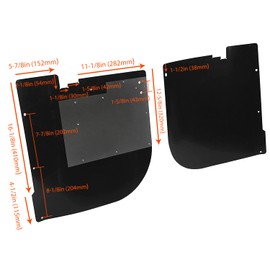 ECOTRIC Rear Mud Guards Flaps Wheel Inner Liner Compatible with 2013-2017 POLARIS RANGER XP 900 and XP 1000