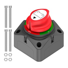 Battery Disconnect Switch, Malictele 200A 1-2-Both-Off Marine Dual Battery Switch 12-48V Waterproof Heavy Duty Battery Isolator Switch for Car Vehicle RV and Boat