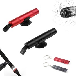 ZIJANG 2 Stück 2 in 1 Tragbarer Gurtschneider Notfallhammer, Notfallhammer Auto, Notfallhammer Auto mit Gurtschneider, Auto, Bus, Familie Must-Have, Notfall-Rettungswerkzeug Muss Sein