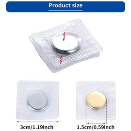 BOBOZHONG 20 Pairs Magnetic Snap for Sewing - Invisible Hidden Sew in PVC Purse Closure Fastener, Round Tight Magnet Buttons for Bags, Handbag, Clothing Clasp (15mm, DIY Craft Sewing Accessories)