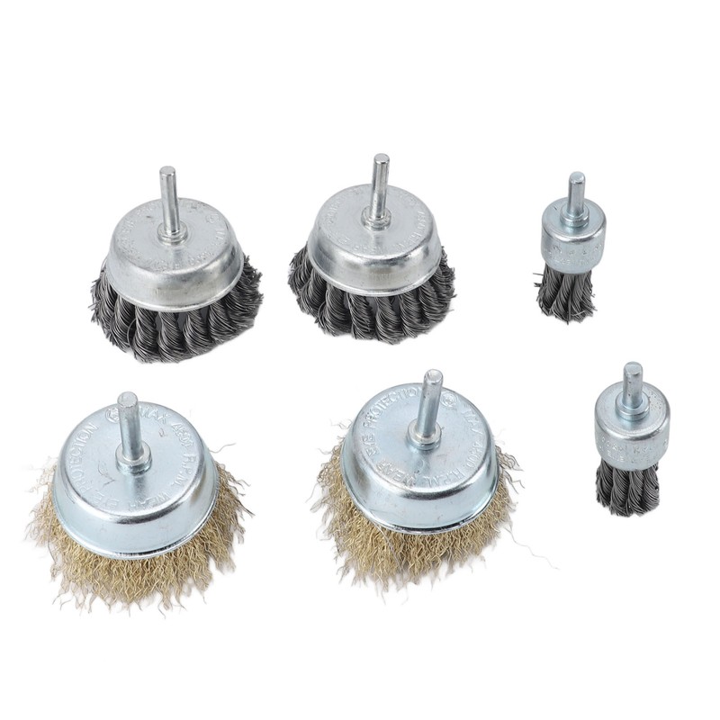 6 Pcs Drill Wire Brush Multi Functional Wire Cup Brush