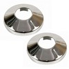 PLUMBING4HOME 2x Pieces Chromed PVC Plastic Radiator Pipe Cover Collar