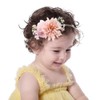 Yheahin Baby Girls Fabric Flower Headbands Handmade Rose Floral Stretchy