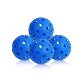 Fizzazzle Outdoor Pickleball - 40 Holes, USAPA Standard, Blue Balls - 4/6/12 Pack Sets - High Bounce, Durable - Blue (4 Pack, Dark-Blue)