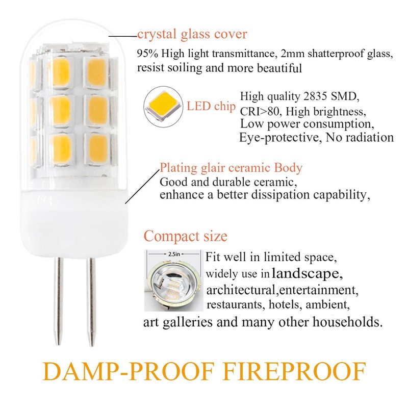 XRZT 120V G4 Led Bulb Dimmable 30-35W Halogen Bulb Equivalent,