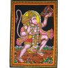 Huge Cotton Fabric Hanuman Monkey God Yoga 43" X 30" Tapestry