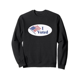 I VOTED USA flag voter sticker style election 2024 US pride Sweatshirt
