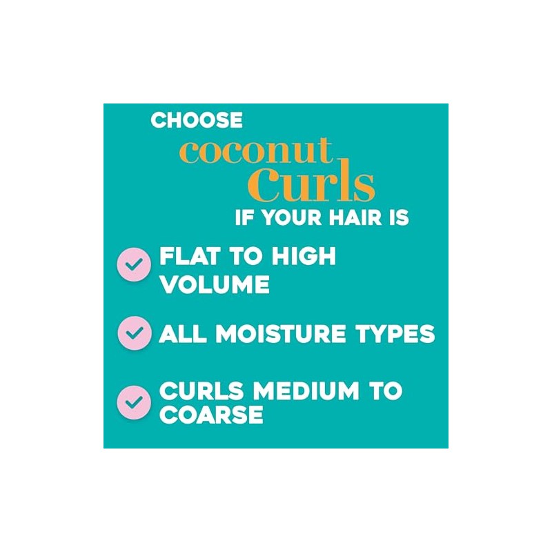 OGX Locking + Coconut Curls Air Dry Cream, No Parabens,