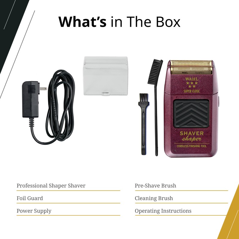 Wahl Professional 5 Star Shaver/Shaper Cord/Cordless Foil Shaver | Gold
