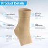 Beugo 1 Pair Ankle Support Compression Stockings, Skin Tone L