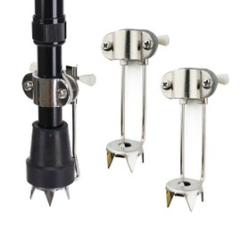 Hauscher Stainless Steel Ice Grippers for Canes, Anti-Slip Traction Cleats (2)