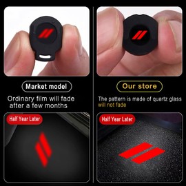 2PCS Door Lights Logo Compatible for Dodge Challenger Hornet, LED Ghost Shadow Welcome Puddle Projection Light Lamps Accessories (Red logo)