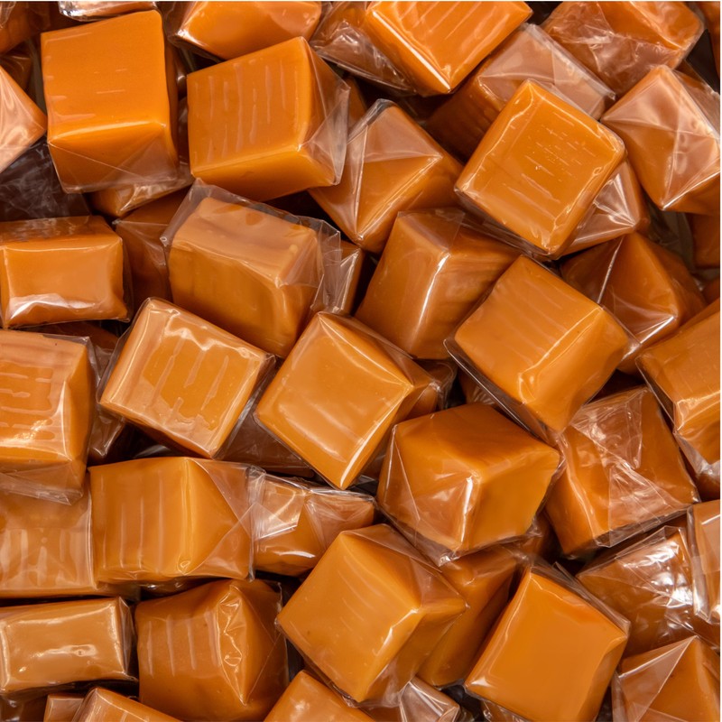 Caramel Cubes Candy - 2 Pound Bulk Pack (About 135