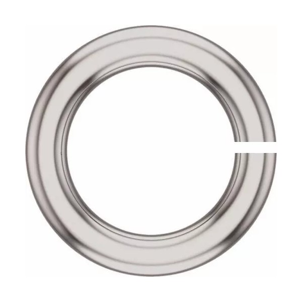 JewelryMaven 8mm OD 5.25mm ID SOLID 10k White Gold 16ga