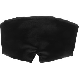 Ipetboom 2 antifaces de seda sintética refrescantes para dormir, para viajar a casa, totalmente opacos, para dormir y relajarse en avión (negro)