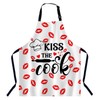 Xuwenz Kiss The Cook Bib Apron with Adjustable Neck for