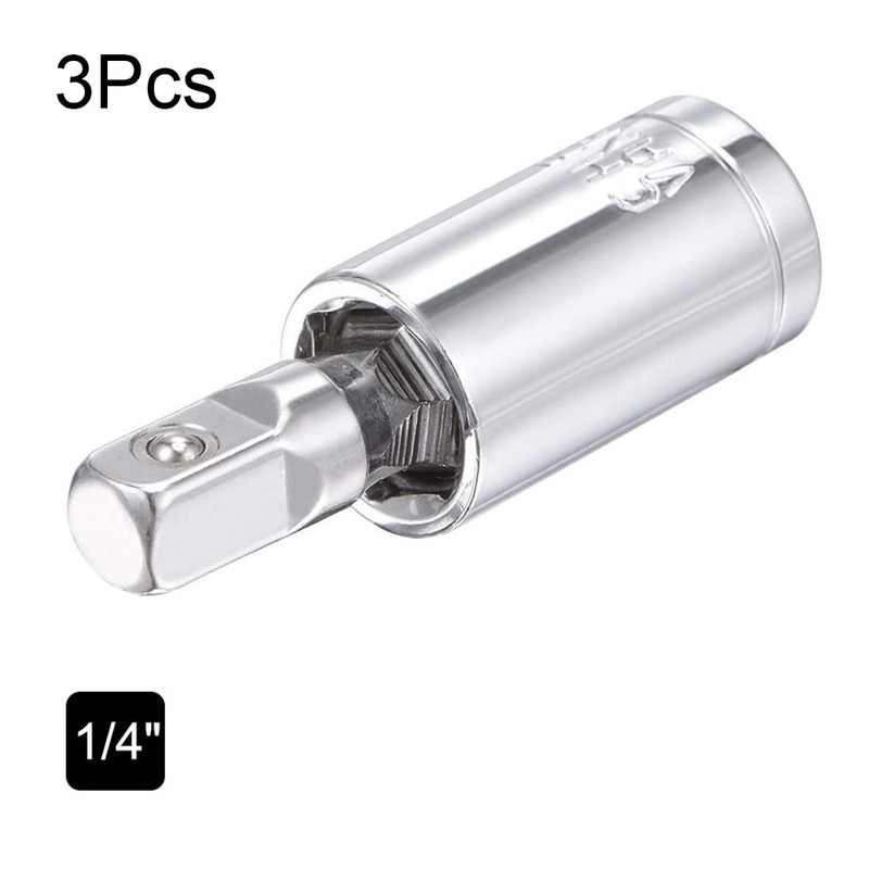 TA-VIGOR 3Pcs 1/4 Inch Drive Universal Joint Swivel Socket, Cr-V