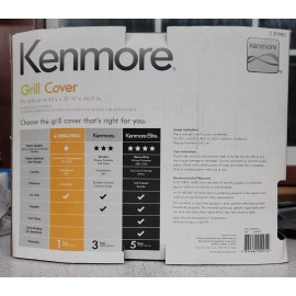 Kenmore 39980 65" L X 26" W X 46" H 250GSM Durable Grill Cover