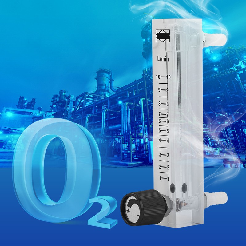 LZQ‑7 Flowmeter 1‑10LPM Flow Meter with Control Valve for Oxygen/Air/Gas