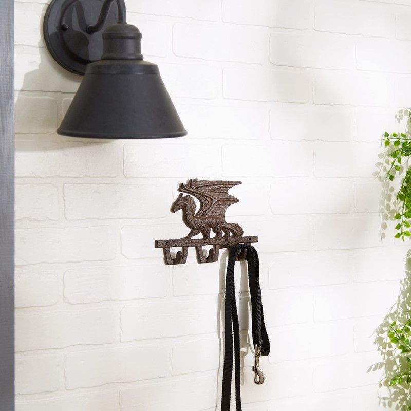 DII Decorative Cast Iron Wall Hook Collection, Dragon