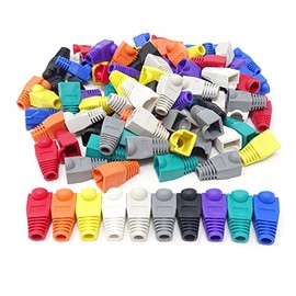 Honbay - 100 unidades, 10 colores, cable de red Ethernet RJ45, cable de red para alivio de tensión, fundas para conector de cable CAT5 CAT5e CAT6