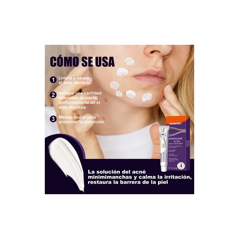Gel Facial Anti-piel Acne Contiene Adapalene Para Piel Acne