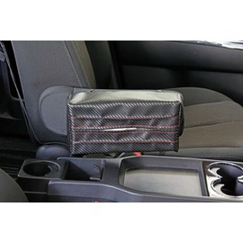 ナポレックス 車用 ティッシュカバー Fizz ブラックカーボン調 ヒモ付 ヘッドレスト/サンバイザー等に簡単取付 NAPOLEX Fizz-1017