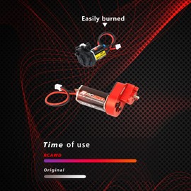 RCAWD 260% More Power 180 Motor 51T SCX24 Transmission Gearbox Set for Axial 1/24 SCX24 AX24 Series Upgrades Part Red