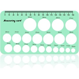 KIBBEH Safety Eye Sizer Tool, Attaching Safety Eyes Tool for Measure Safety Eyes from 10-30mm Size, for Doll Teddy Bear Bunny Toy and DIY Animal Eyes Craft Making(Green)