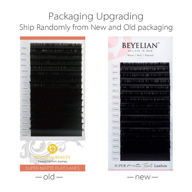 BEYELIAN Eyelash Extensions, Individual Lashes, 0.20mm D Curl 10mm Super