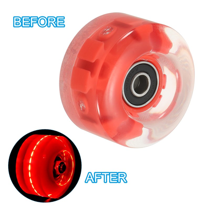 PATIKIL Roller Skate Wheels Set,8 Pack 58mm 82A Light Up