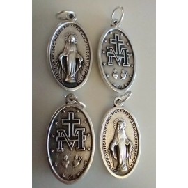 Catholic Lot of 4 x Spanish Miraculous Medal Mary Religious Medals