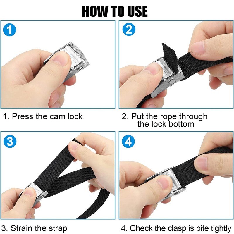 TuTuYa Short Tie Down Straps, 6PK 1.3Ft x 0.98In (40x2.5cm)