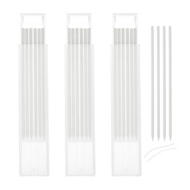 QUARKZMAN Pack of 18 Pencil Leads Carpenters Pencil Replacement Leads 2.8 mm Solid Deep Hole Marker Leads Pencil Leads Construction Pencil Replacement for Carpenter's Pencil (White)