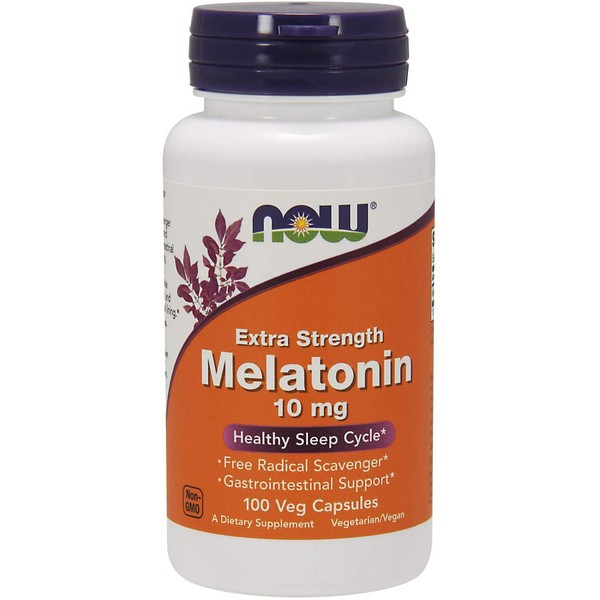NOW Supplements, Melatonin, Extra Strength 10 mg, 100 Veg Capsules