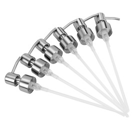Soap Dispenser Pump Replacement - HEXTEK Stainless Steel Soap and Lotion Dispenser Pump for Kitchen Bathroom Worktop Bottles (6 PCs, Brushed)