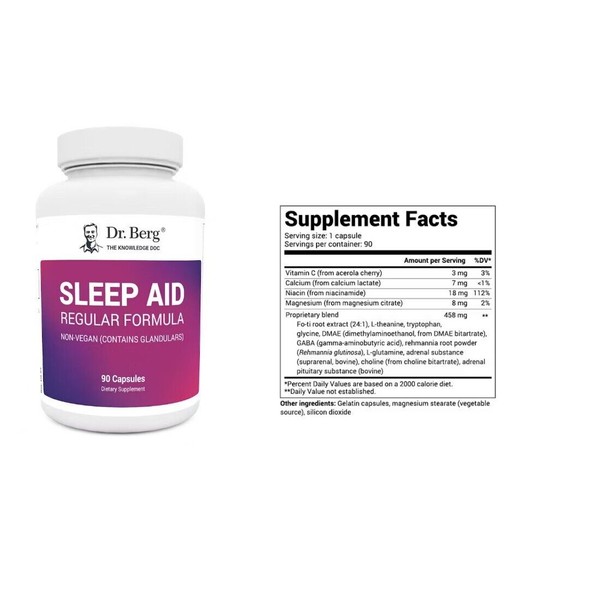 Dr Berg Sleep Aid Reg Formula 60 Caps, For Natural