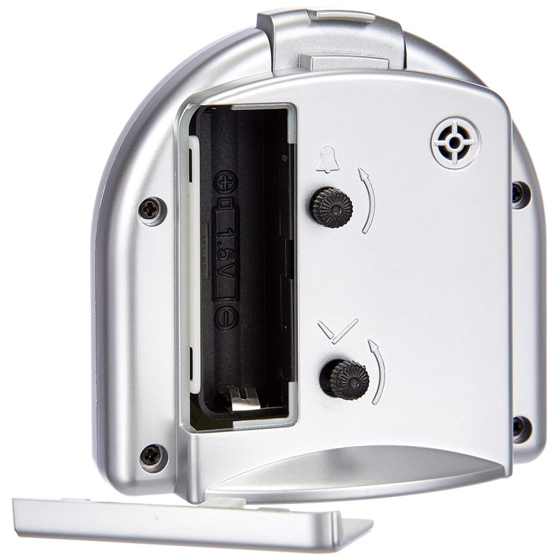 Technoline Quarzwecker Modell SD, silber, analog, nachtleuchtende Zeiger