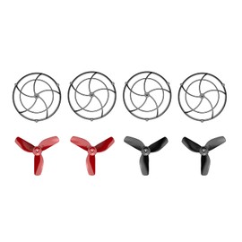 Holy Stone HS420 Drone Propellers x 4, Propeller Guards x 4, Red