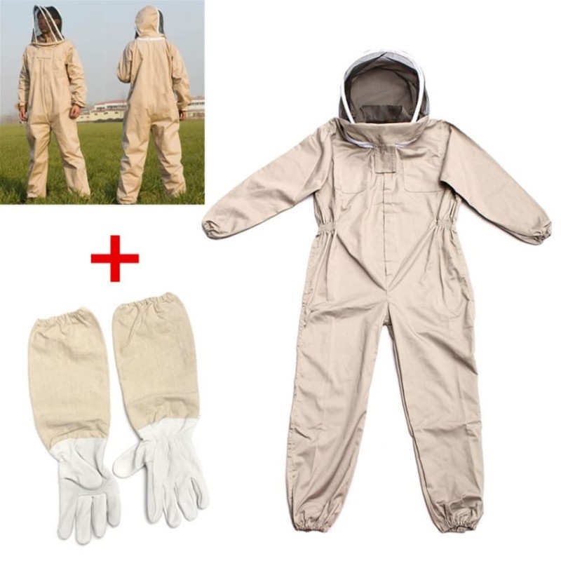 Beekeeping Protective Suit with Gloves Professional, Bee Keeper Gear, Coveralls