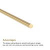 sourcing map Brass Rod, Solid Brass Round Rod, 2 mm