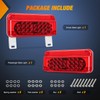 Nilight RV Tail Light 2PCS 54 LED White License Plate
