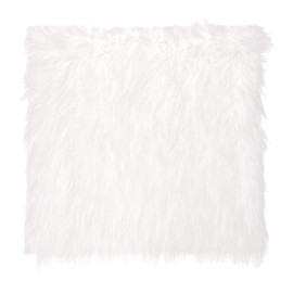 DMiotech 14"x14" White Faux Fur Square Fabric, Fluffy Faux Fur for Crafts, Gnomes, Animal Costumes, Cushions