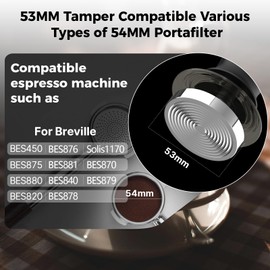 IKAPE 58.3MM Semi-Transparent Espresso Coffee Tamper, Premium Barista Coffee Tamper with Calibrated Spring Loaded, 100% Flat Stainless Steel Base Tamper for Espresso Machine(New Upgrade)