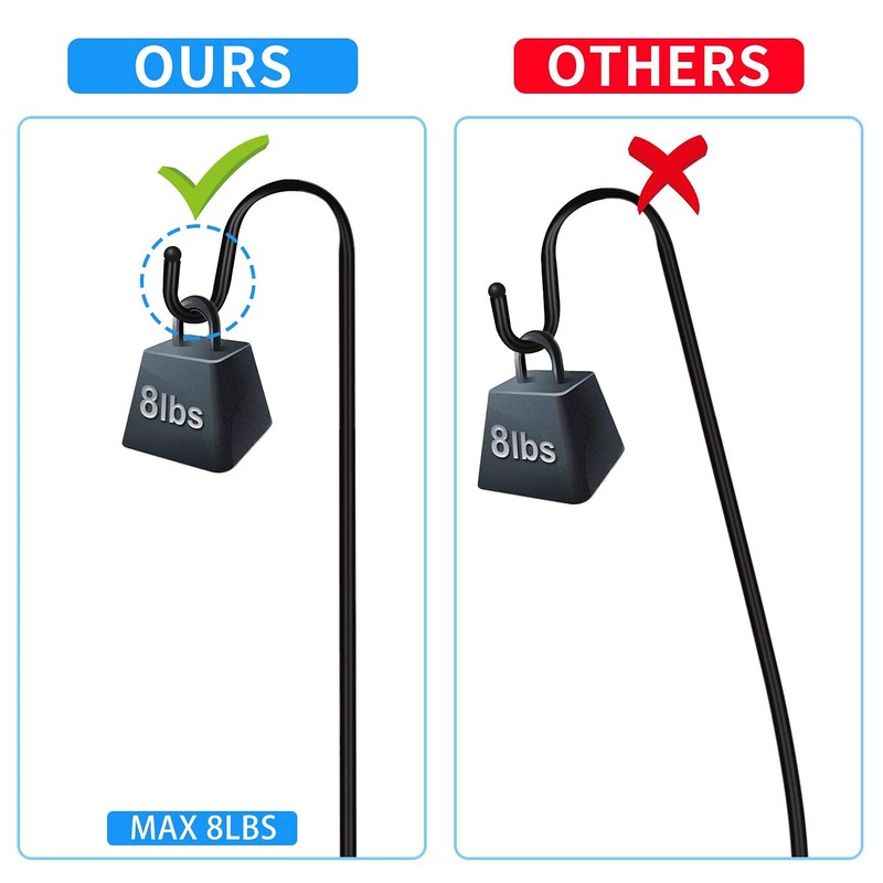 JOYSEUS Shepherd Hooks 2 Pack - 48 Inches High 1/2