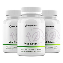 Bright Naturals Vital Detox Liver Supplement - First Enzyme-Focused Liver Health Formula - Contains NAC with Milk Thistle, Sulforaphane, and More, 90 Servings