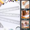 4 pcs Rulers 30cm, Dual Scale Ruler with Metric &